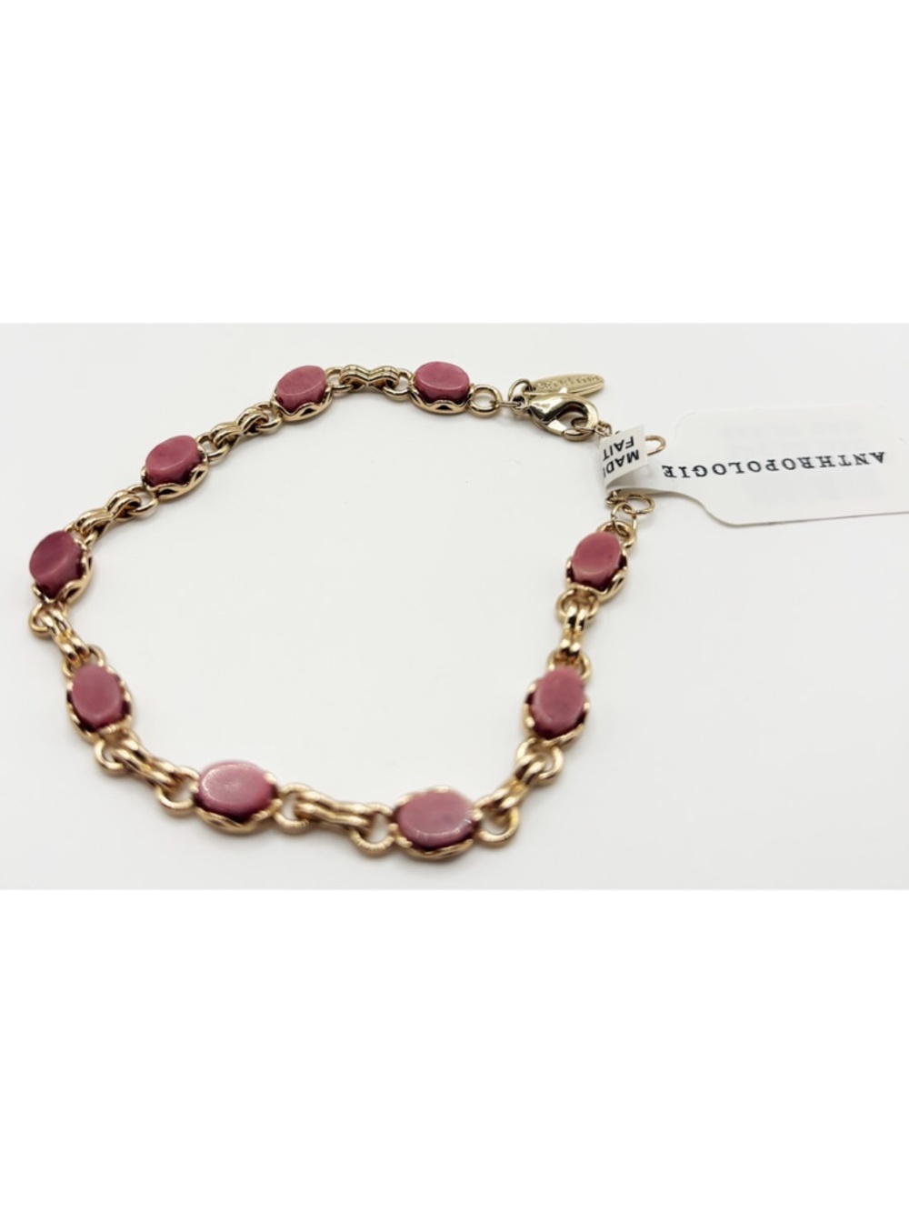 NWT Anthropologie Stone wrap bracelet- pink - Picture 4 of 5
